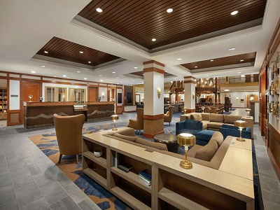 lobby - hotel embassy suites denver int'l airport - denver, colorado, united states of america