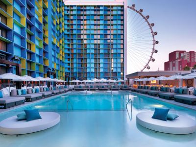 outdoor pool - hotel linq hotel plus experience - las vegas, nevada, united states of america