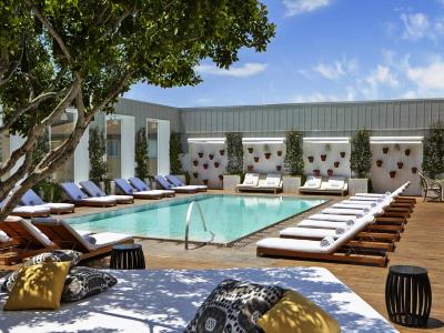 outdoor pool - hotel mondrian los angeles - west hollywood, united states of america
