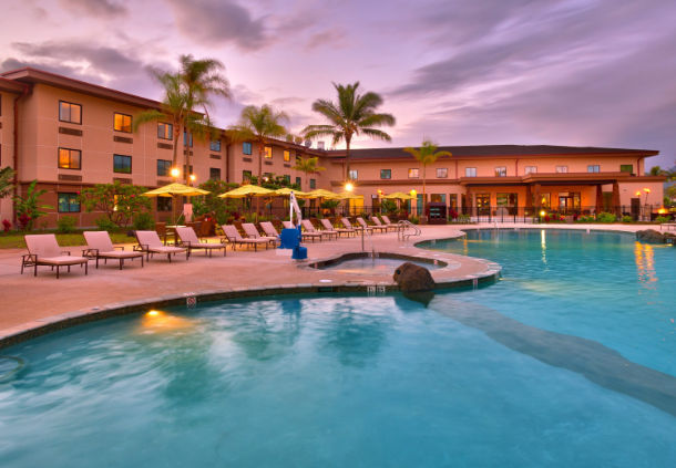 outdoor pool - hotel courtyard oahu north shore - laie, united states of america