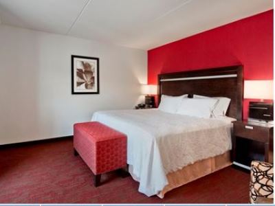 bedroom - hotel hampton inn and suites detroit airport - romulus, united states of america