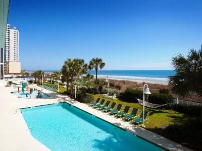 outdoor pool - hotel hampton inn ste myrtle beach oceanfront - myrtle beach, united states of america