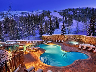 outdoor pool - hotel st. regis deer valley - park city, utah, united states of america