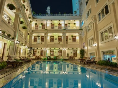 outdoor pool - hotel grand saigon - ho chi minh, vietnam